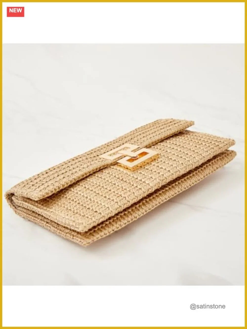 Elegant Woven Straw Clutch Shoulder Bag Summer Beach Crossbody Handbag